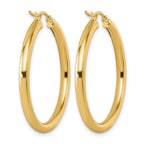 10K Polished Hinged Hoop Earrings
