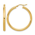 10K Polished Hinged Hoop Earrings