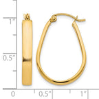 10K Polished Hinged Hoop Earrings