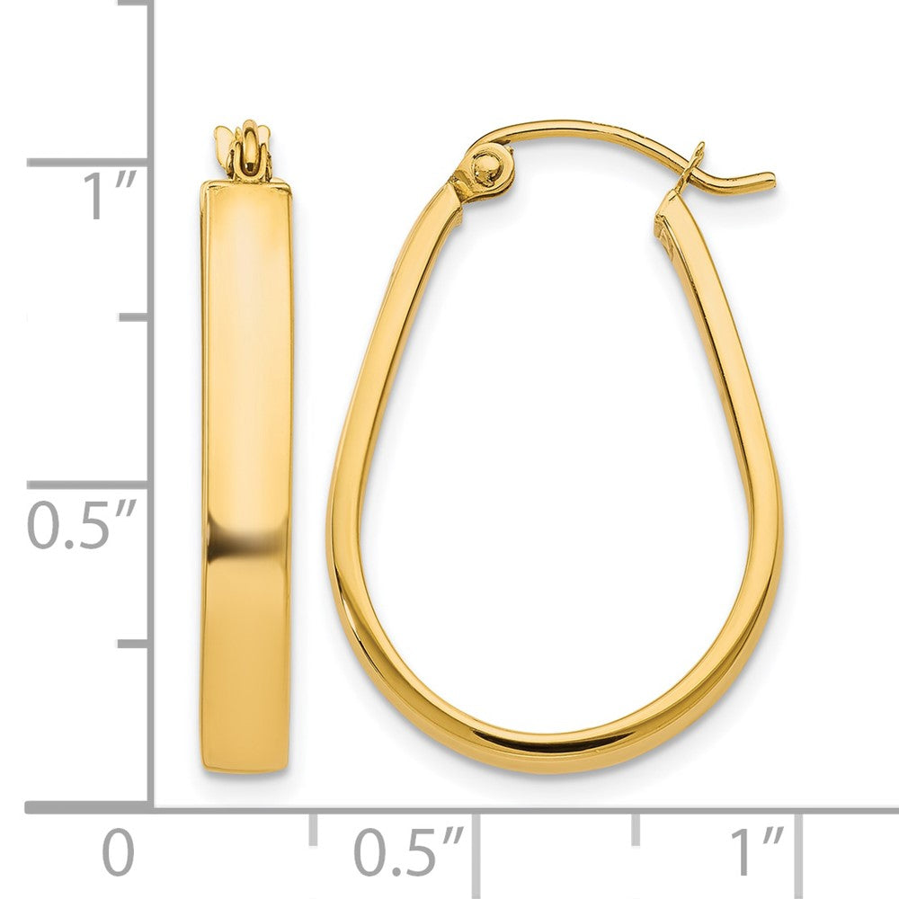 10K Polished Hinged Hoop Earrings