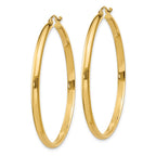 14k 2.75x40mm Polished Tube Hoop Earrings