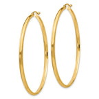 14k 2.75x55mm Polished Tube Hoop Earrings
