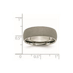 Chisel Titanium Stone Finish 7mm Half Round Band
