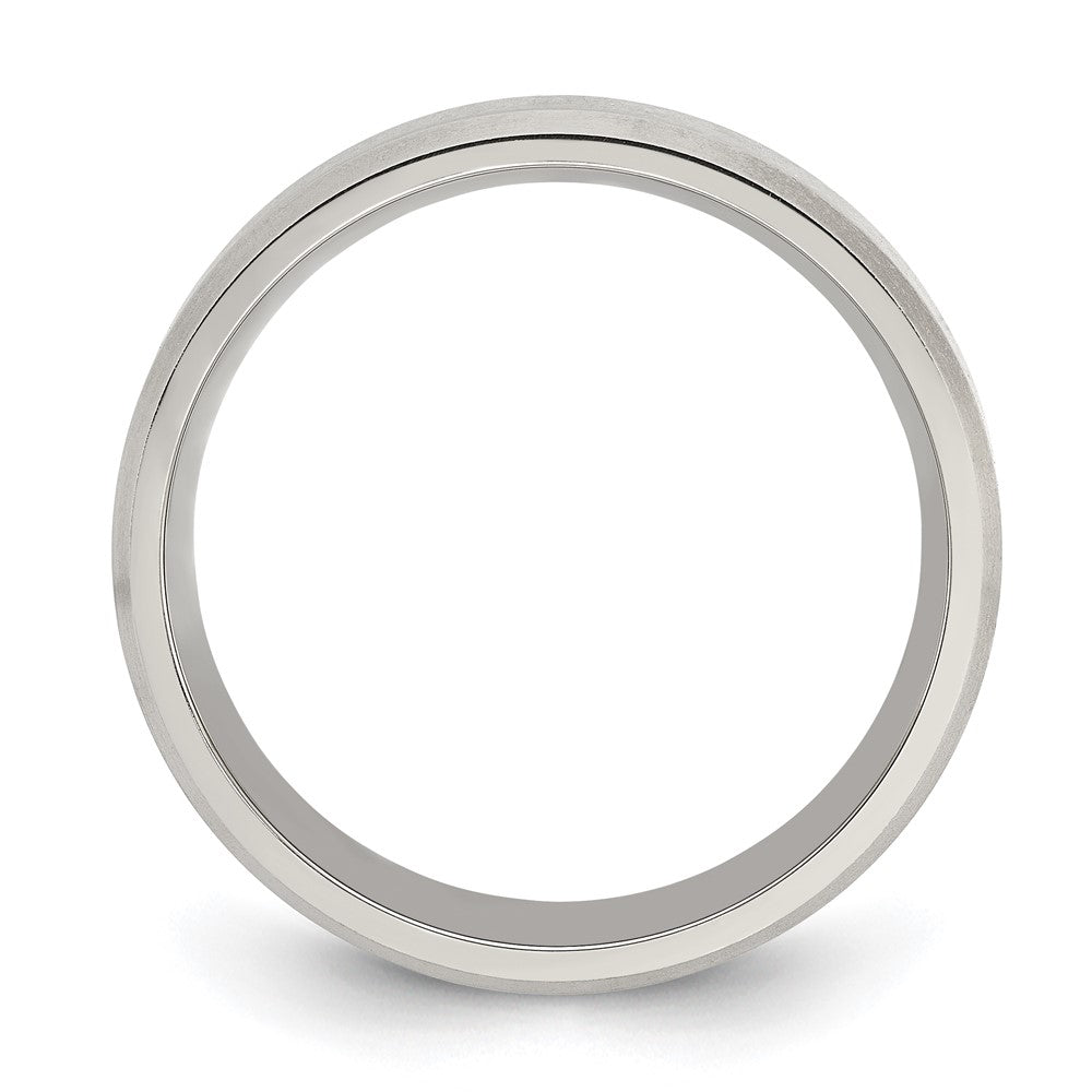 Titanium Polished with Brushed and Beveled Edge 6mm Band