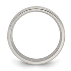 Titanium Polished with Brushed and Beveled Edge 6mm Band