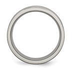 Chisel Titanium Brushed and Polished 6mm Grooved Band