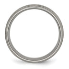 Chisel Titanium Brushed Center 8mm Grooved Band