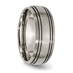 Chisel Titanium Brushed Center 8mm Grooved Band