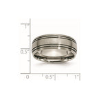 Chisel Titanium Brushed Center 8mm Grooved Band