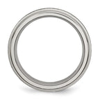 Chisel Titanium Brushed and Polished 6mm Grooved Edge Band