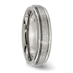 Chisel Titanium Brushed and Polished 6mm Grooved Edge Band