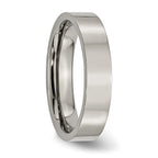 Chisel Titanium Polished 5mm Flat Band