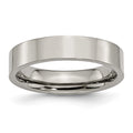 Chisel Titanium Polished 5mm Flat Band
