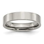 Chisel Titanium Polished 5mm Flat Band