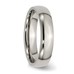 Chisel Titanium Polished 5mm Half Round Band