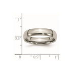 Chisel Titanium Polished 5mm Half Round Band