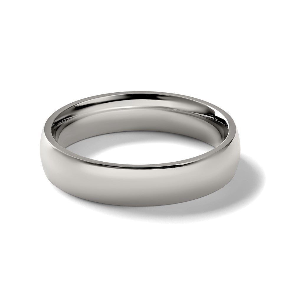 Chisel Titanium Polished 5mm Half Round Band