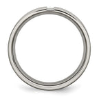 Titanium Polished 6mm Grooved Band