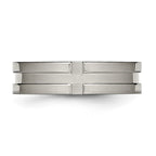 Titanium Polished 6mm Grooved Band