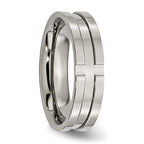 Titanium Polished 6mm Grooved Band