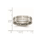 Titanium Polished 6mm Grooved Band