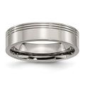 Titanium Grooved 6mm Polished Band