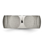 Titanium Faceted 8mm Satin Band