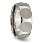 Titanium Faceted 8mm Satin Band