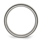 Chisel Titanium Brushed with Black Rubber 8mm Band