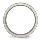 Chisel Titanium Brushed and Polished 6mm Grooved Band