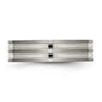 Chisel Titanium Brushed and Polished 6mm Grooved Band
