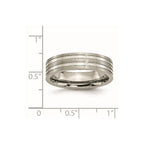 Chisel Titanium Brushed and Polished 6mm Grooved Band