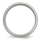 Chisel Titanium Polished with 14k Gold Inlay 6mm Band