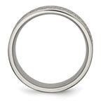 Titanium Polished 8mm Weave Design Band