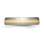 Chisel Titanium Brushed with 14k Gold Inlay 5mm Band