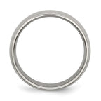 Chisel Titanium Polished 6mm Half Round Band