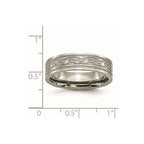 Chisel Titanium Polished Laser Etched 6mm Celtic Knot Flat Band