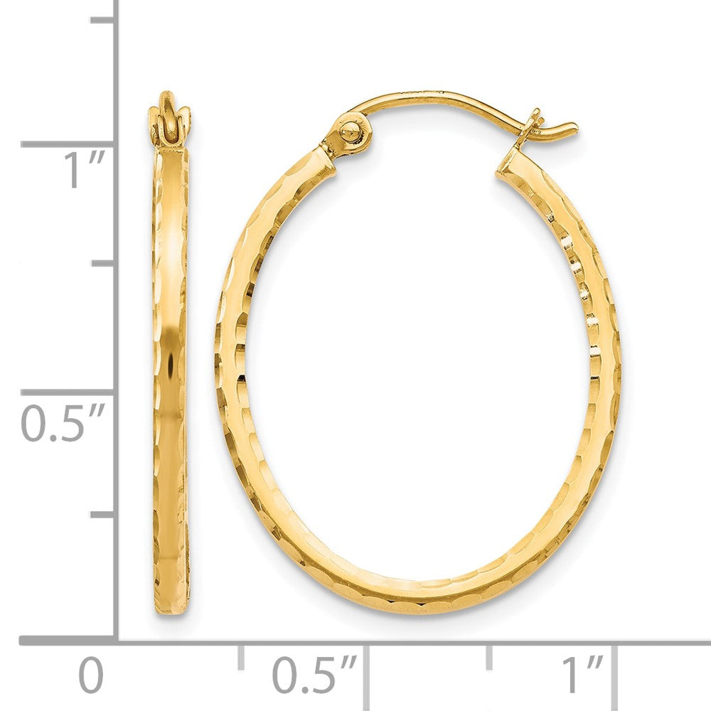10K D/C Hinged Hoop Earrings
