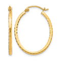 10K D/C Hinged Hoop Earrings