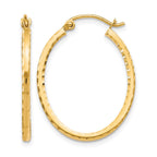 10K D/C Hinged Hoop Earrings