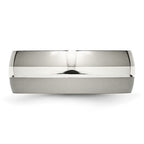 Titanium Sterling Silver Inlay 8mm Polished Band