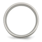 Chisel Titanium Brushed with 14k Gold Inlay 8mm Flat Band