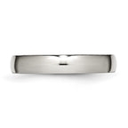 Chisel Titanium Polished 4mm Half Round Band