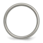 Chisel Titanium Polished with 14k Gold Inlay 5mm Band
