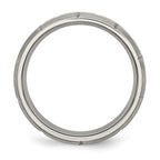 Chisel Titanium Brushed 6mm Beveled Edge Notched Band