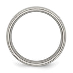 Chisel Titanium Polished 6mm Ridged Edge Band