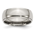 Chisel Titanium Polished 8mm Ridged Edge Band