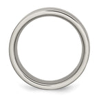 Chisel Titanium Polished with Black Carbon Fiber Inlay 8mm Band