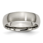 Chisel Titanium Brushed 6mm Half Round Band