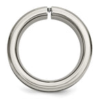 Chisel Titanium Brushed and Polished Black IP-plated Cable 1/20 Carat Diamond 10mm Band